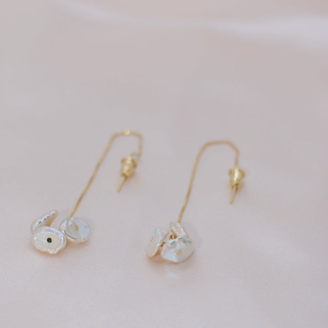 Petal Pearl Drop Earrings