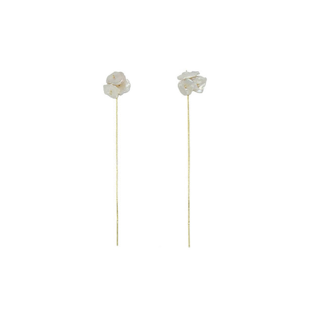 Petal Pearl Drop Earrings