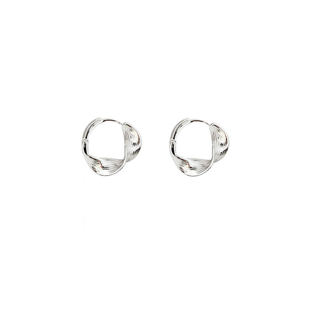 Twisted Ribbon Hoop Earrings