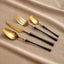 Gold & Black Colosseum Cutlery Set