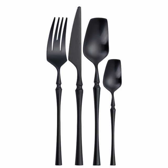 Black Colosseum Cutlery Set