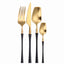 Gold & Black Colosseum Cutlery Set